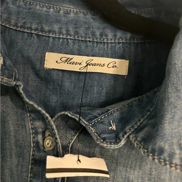 Mavi Jeans Womens Embroidered Painted Long Sleeve Button Up Butterfly Blue Small - Picture 3 of 9